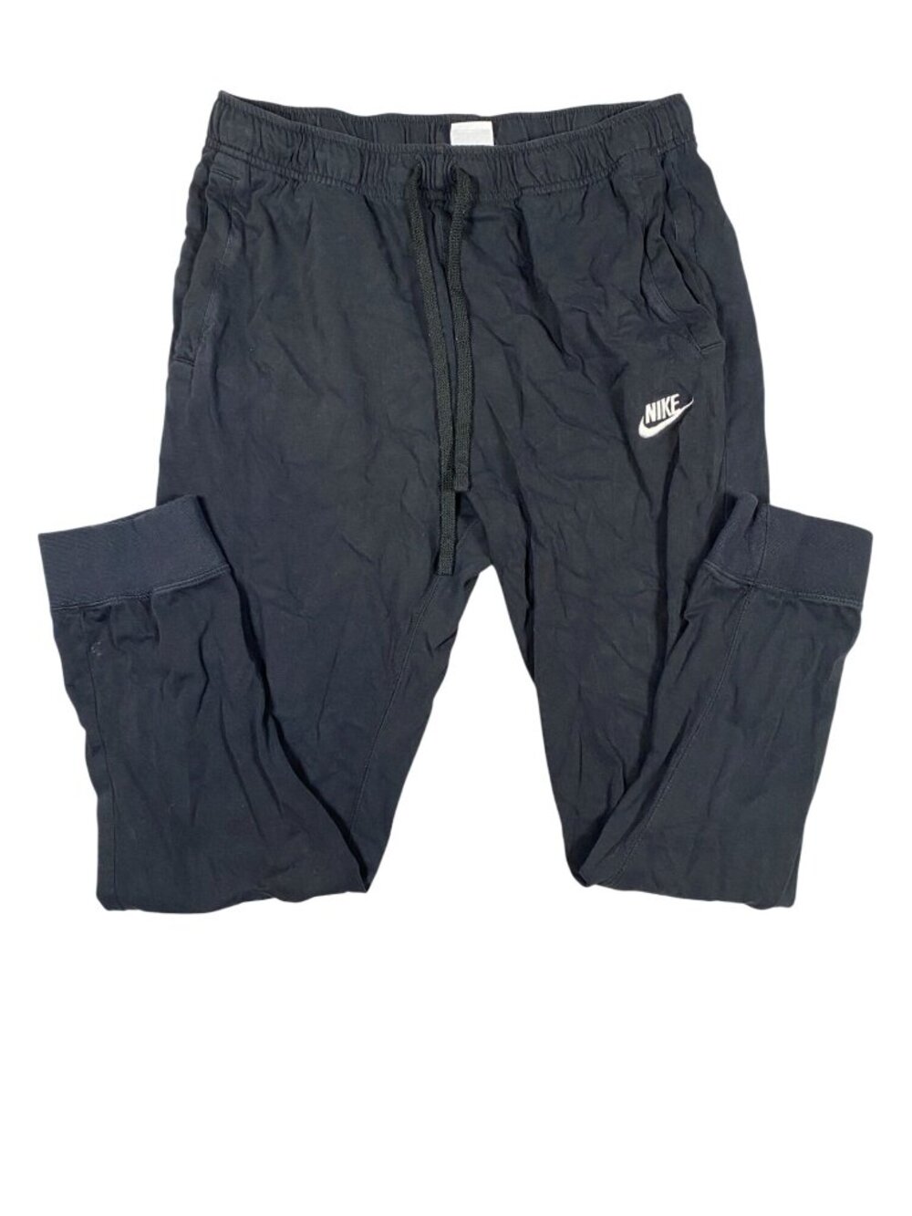 Nike Mens Black Cotton Jogger Pants Size L Elastic Waistband Lightweight